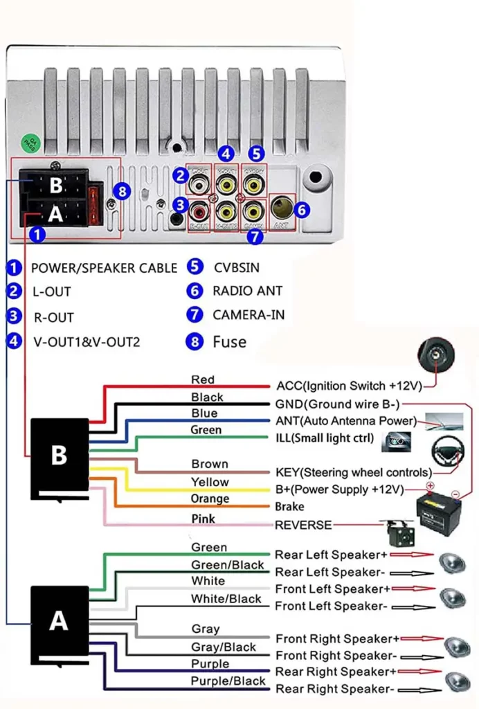 CAMECHO android car stereo wiring-diagram